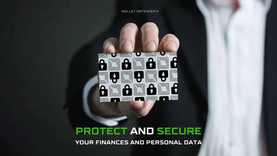 RFID blocking card with credit cards